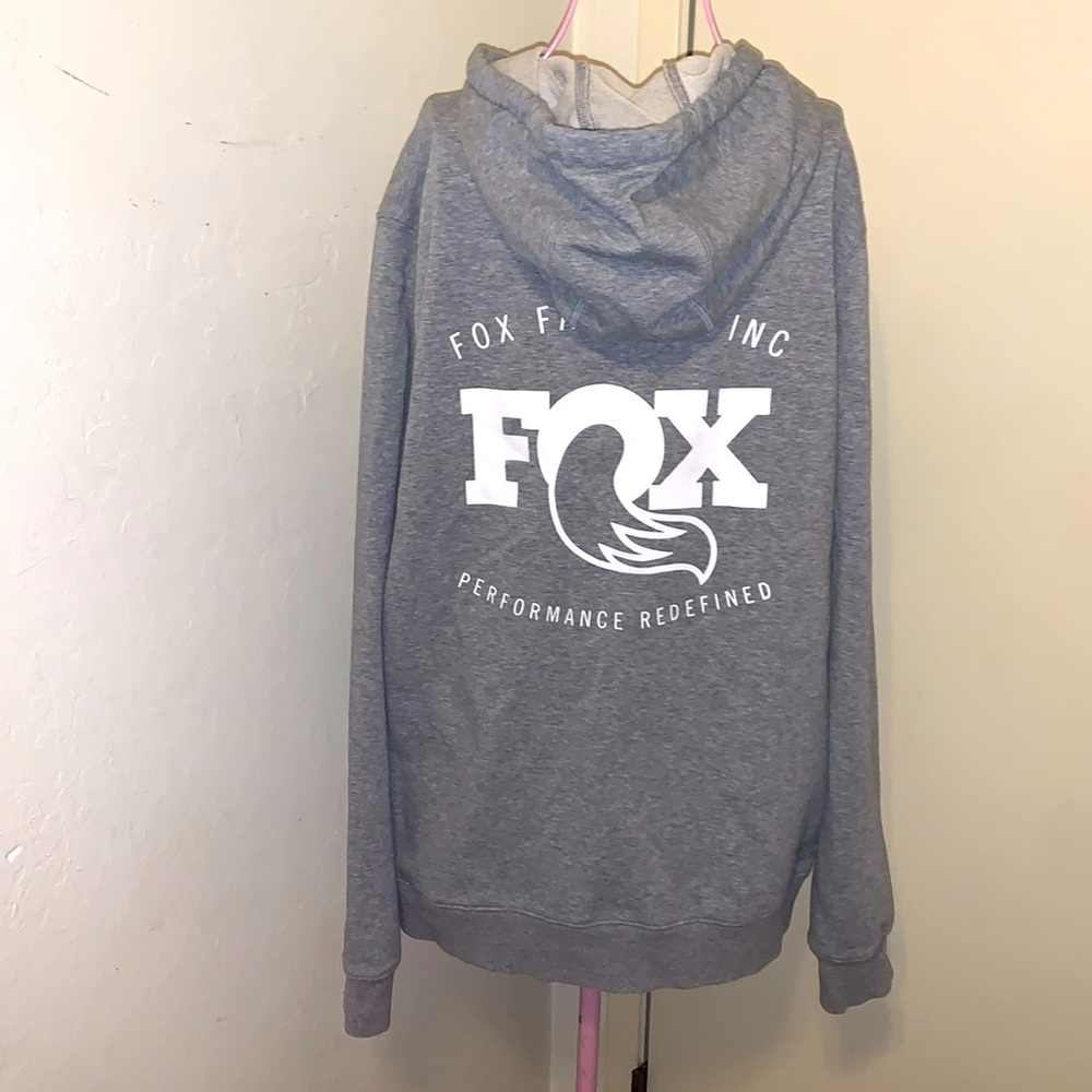 -Fox Gray/White Hooded Sweatshirt Medium - Picture 8 of 9
